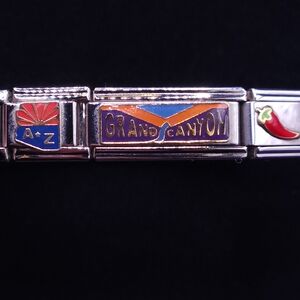 Grand Canyon Themed Silver Bracelet